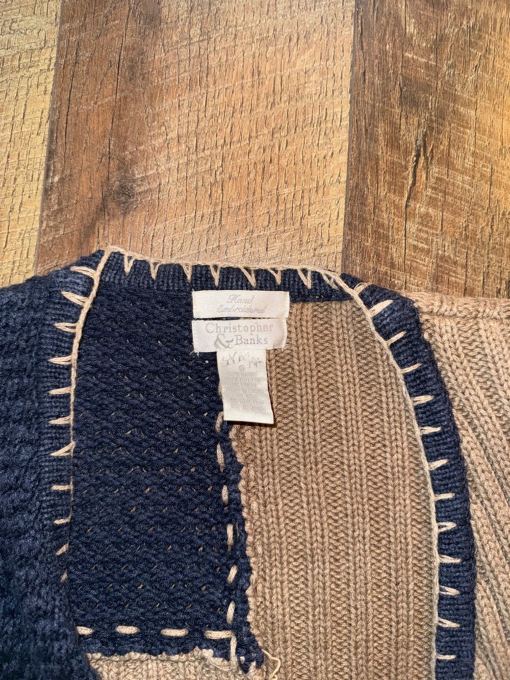 Christopher & Banks Patchwork Cardigan - Picture 2 of 5
